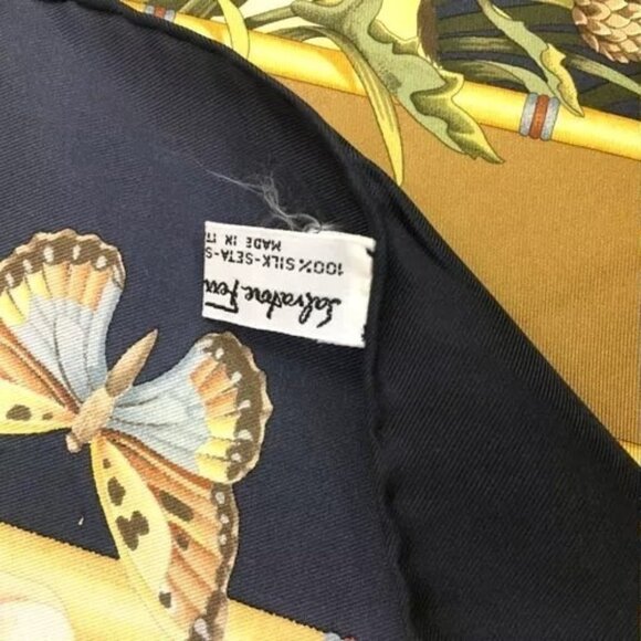 980197AQ (S2) Salvatore Ferragamo Scarf Animal Pattern Multicolor Silk - Picture 10 of 11